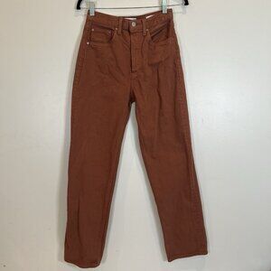 Denim Forum The Joni High Rise Loose Jean Terracotta 100% Organic Cotton 24 x 29